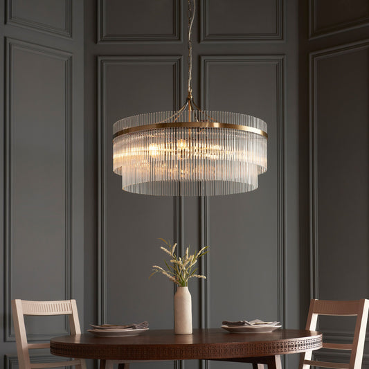 Menton 7 Pendant Light (Antique Brass)