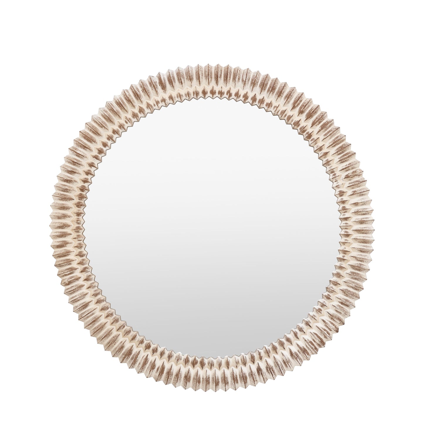 Wycombe Round Mirror (Whitewashed)