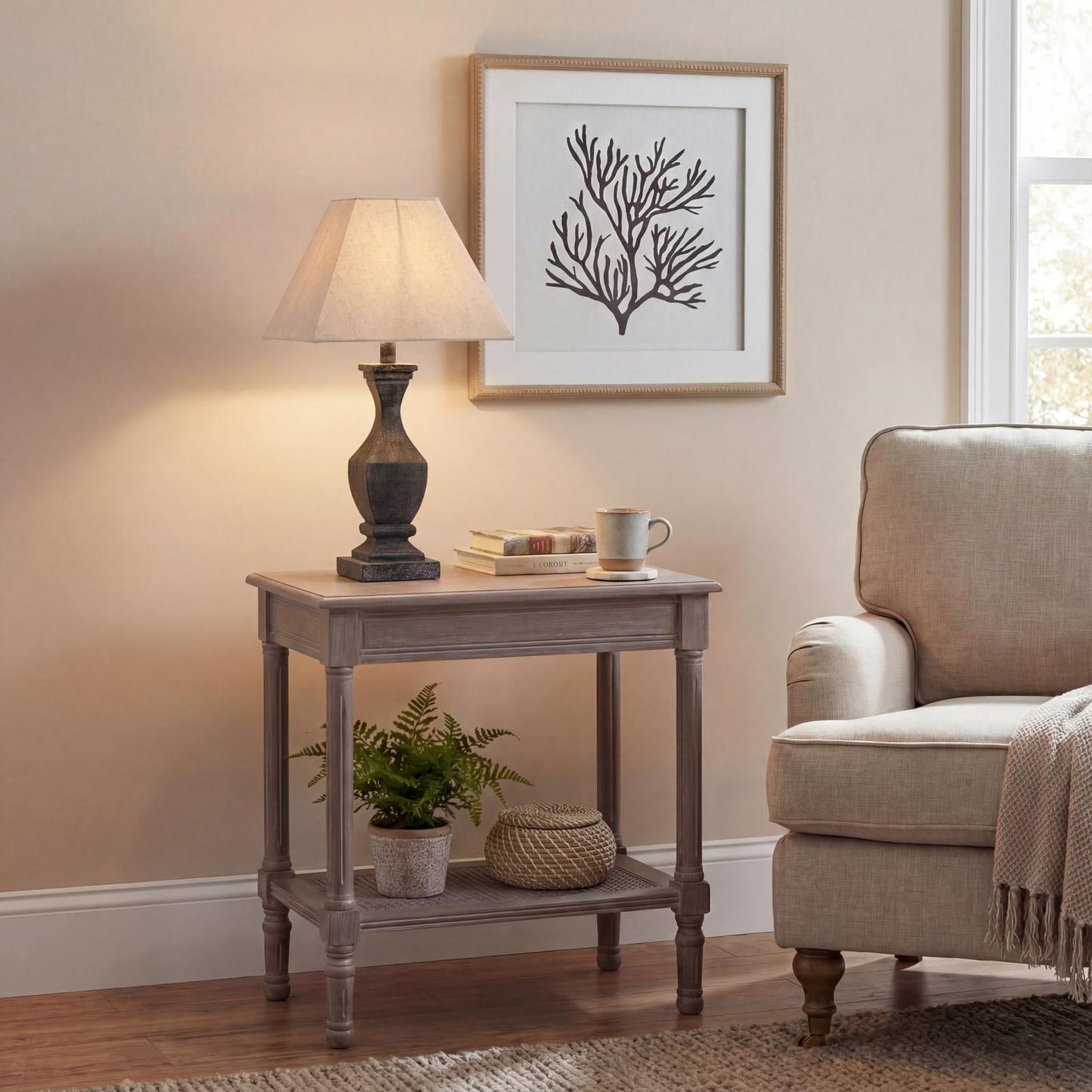Windsor Fluted Wooden Table Lamp