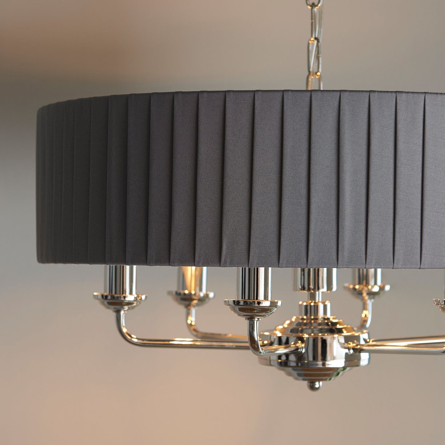 Galway 6 Pleated Pendant Light (Nickel)