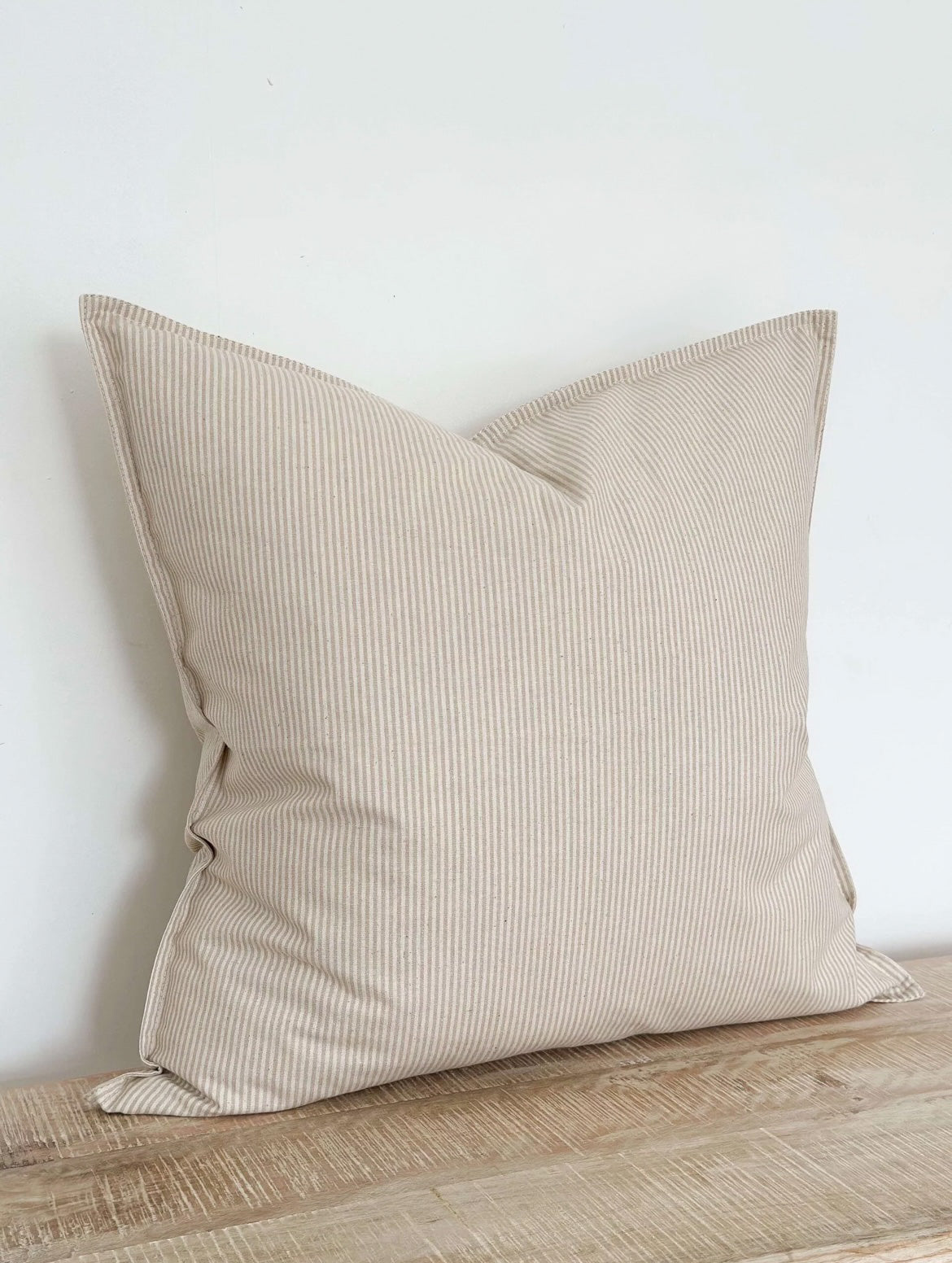 Beige Pinstripe Cushion Cover (45x45cm)