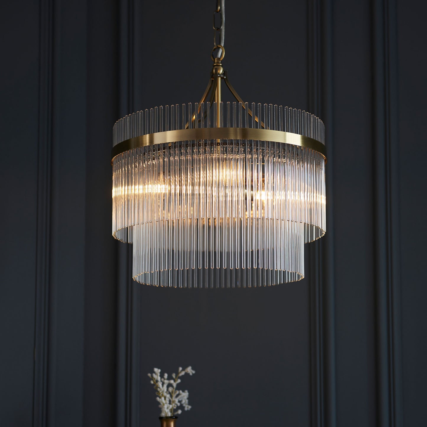 Menton 3 Pendant Light (Antique Brass)