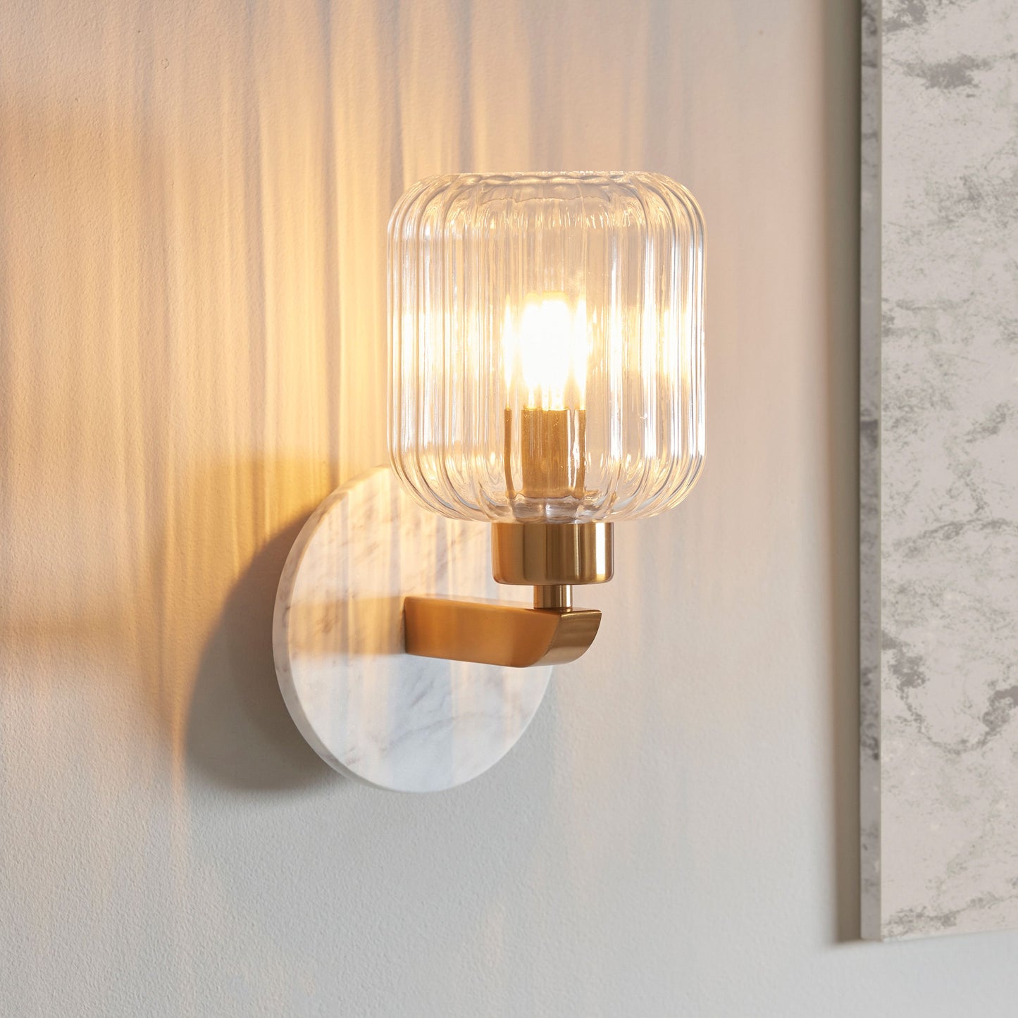 Sheridan Ribbed Wall Light (White)
