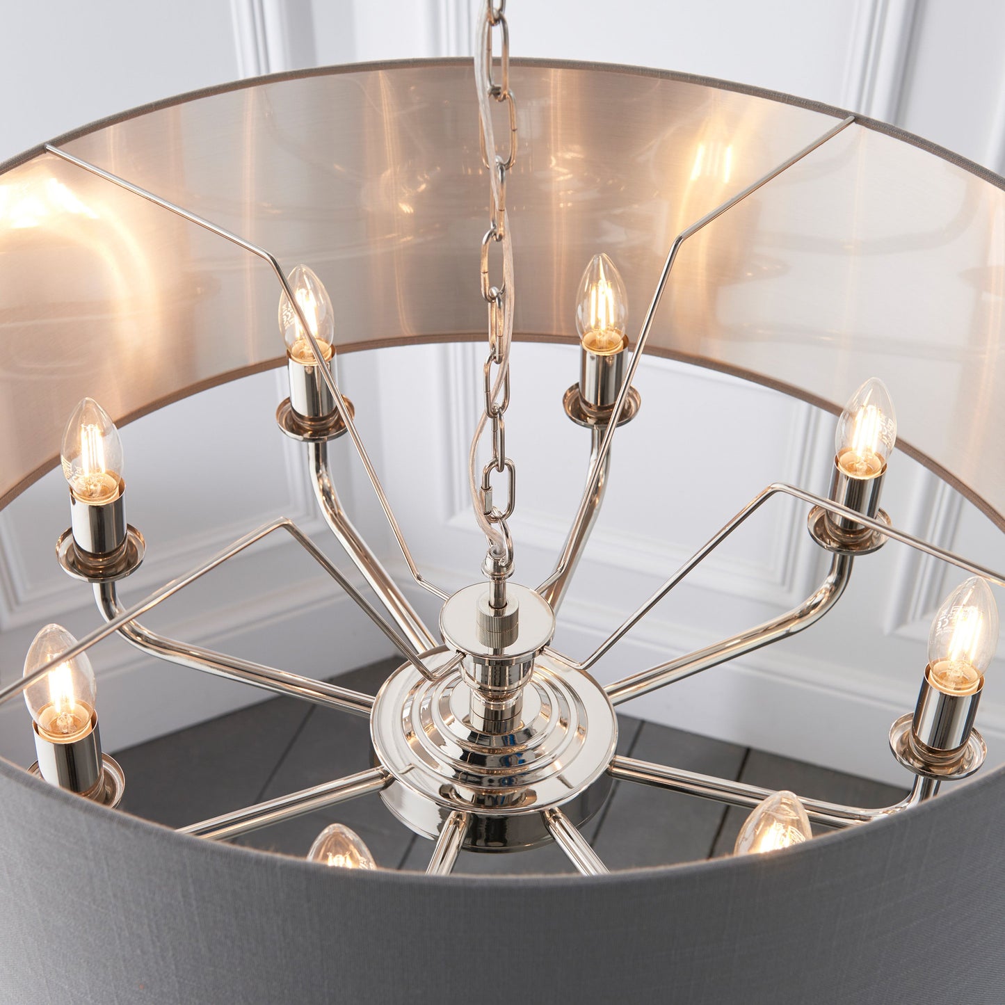 Galway 8 Pendant Light (Nickel)