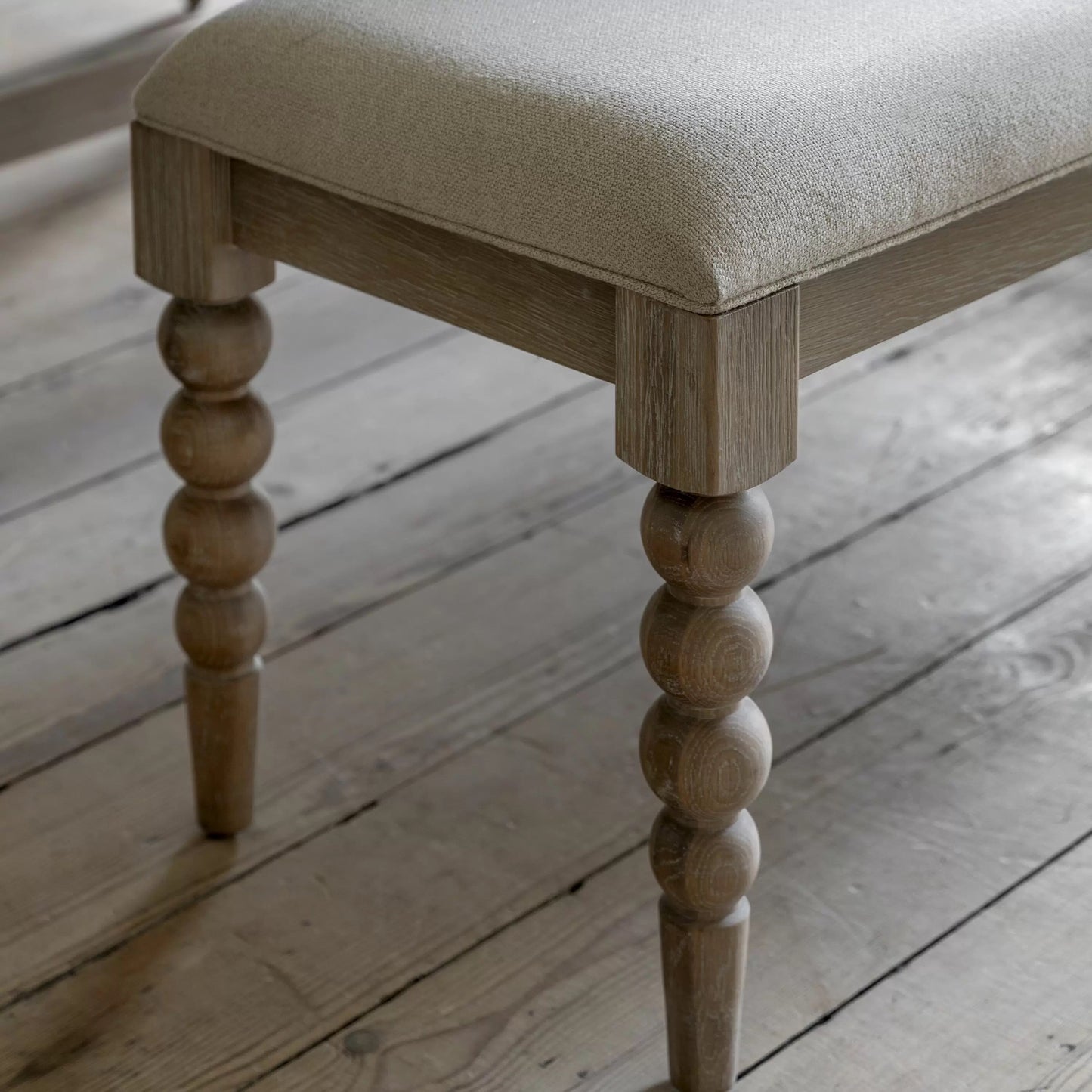 Dining Bench with Bobbin Detail