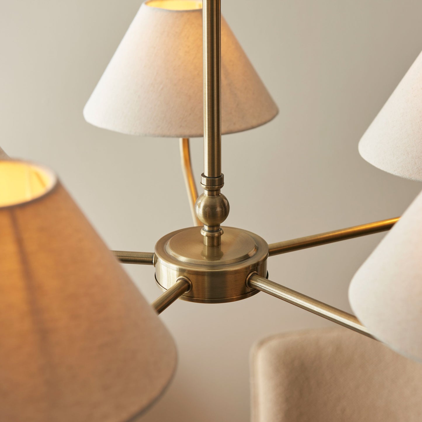 Prescott 5 Pendant Light (Aged Brass)