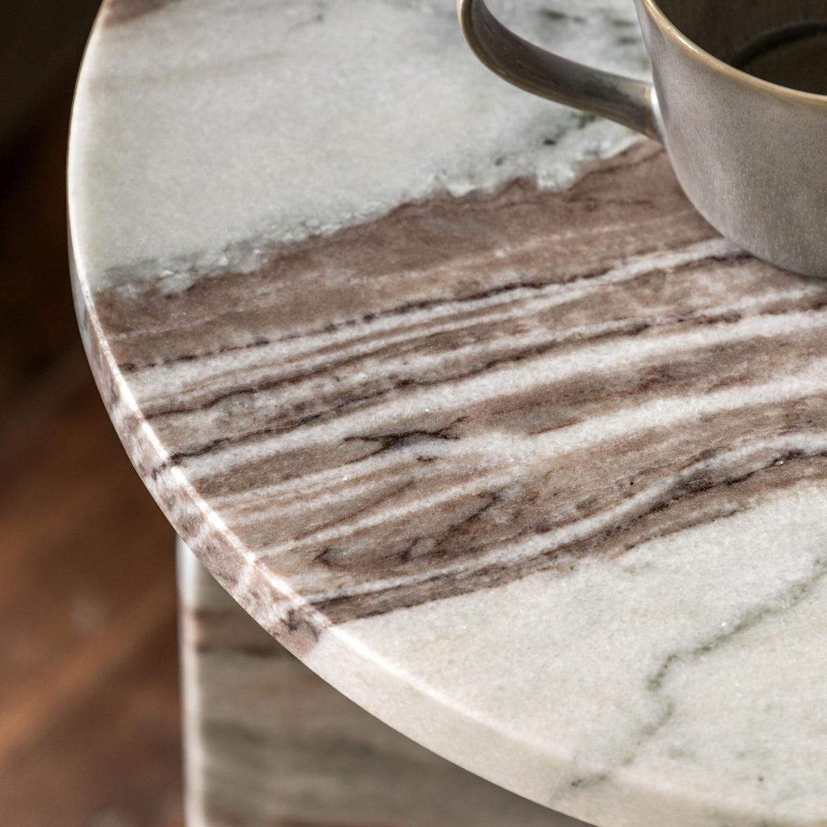 Farini Marble Side Table (Natural)