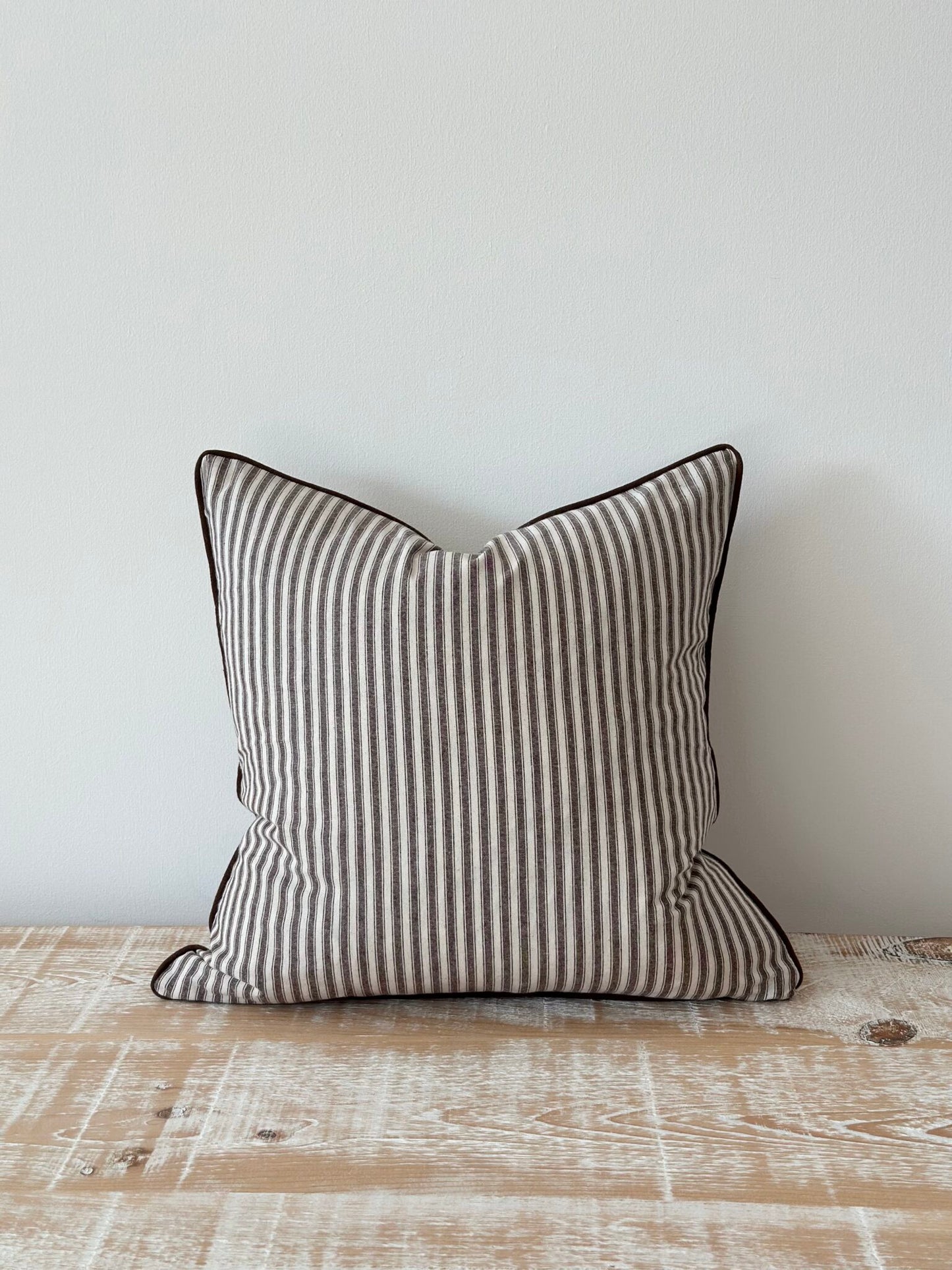 Blair Dark Brown Striped Cushion Cover (45x45cm)