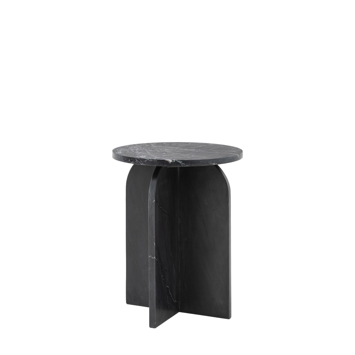 Farini Marble Side Table (Black)