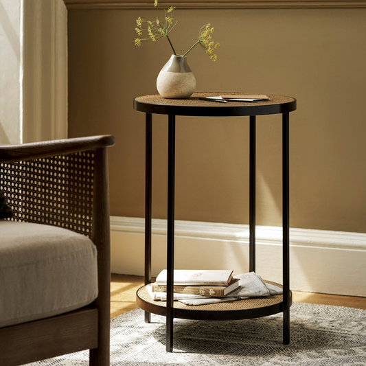 Chesterton Round Side Table - Iron, Black
