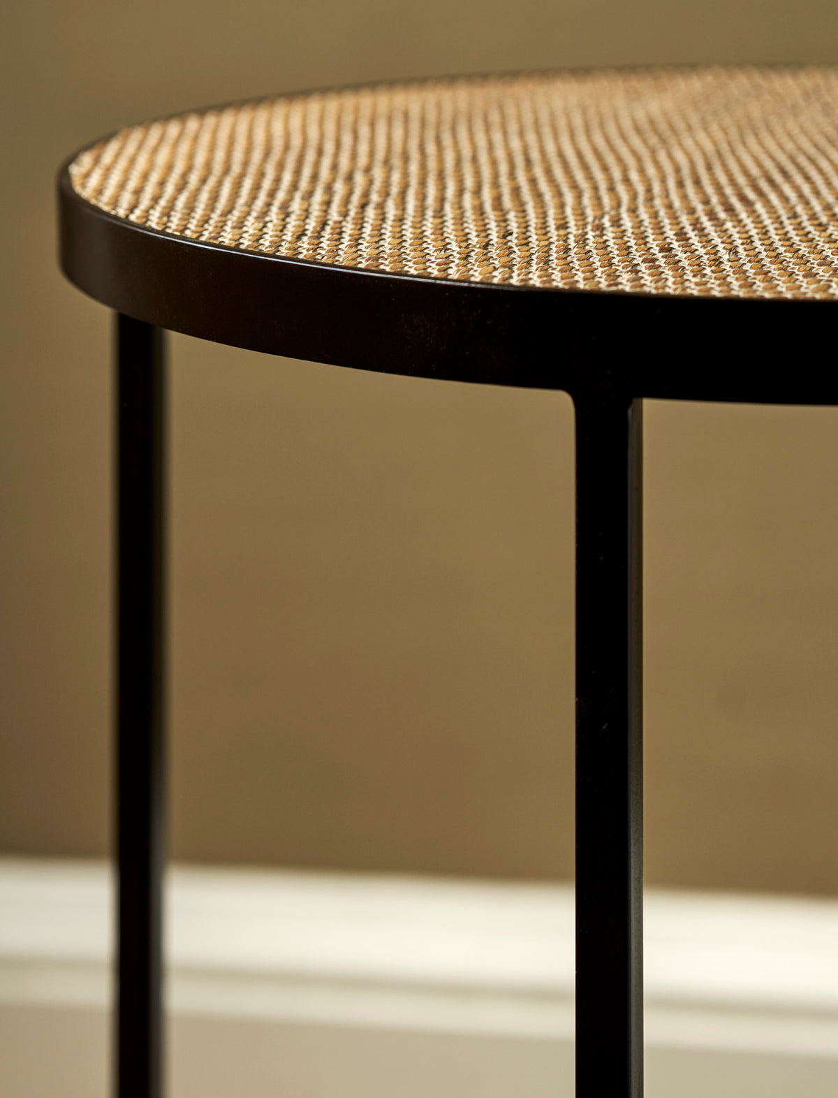 Chesterton Round Side Table - Iron, Black