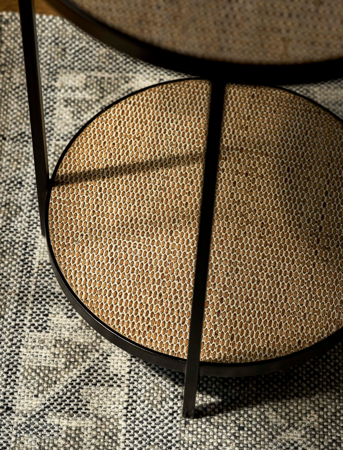 Chesterton Round Side Table - Iron, Black