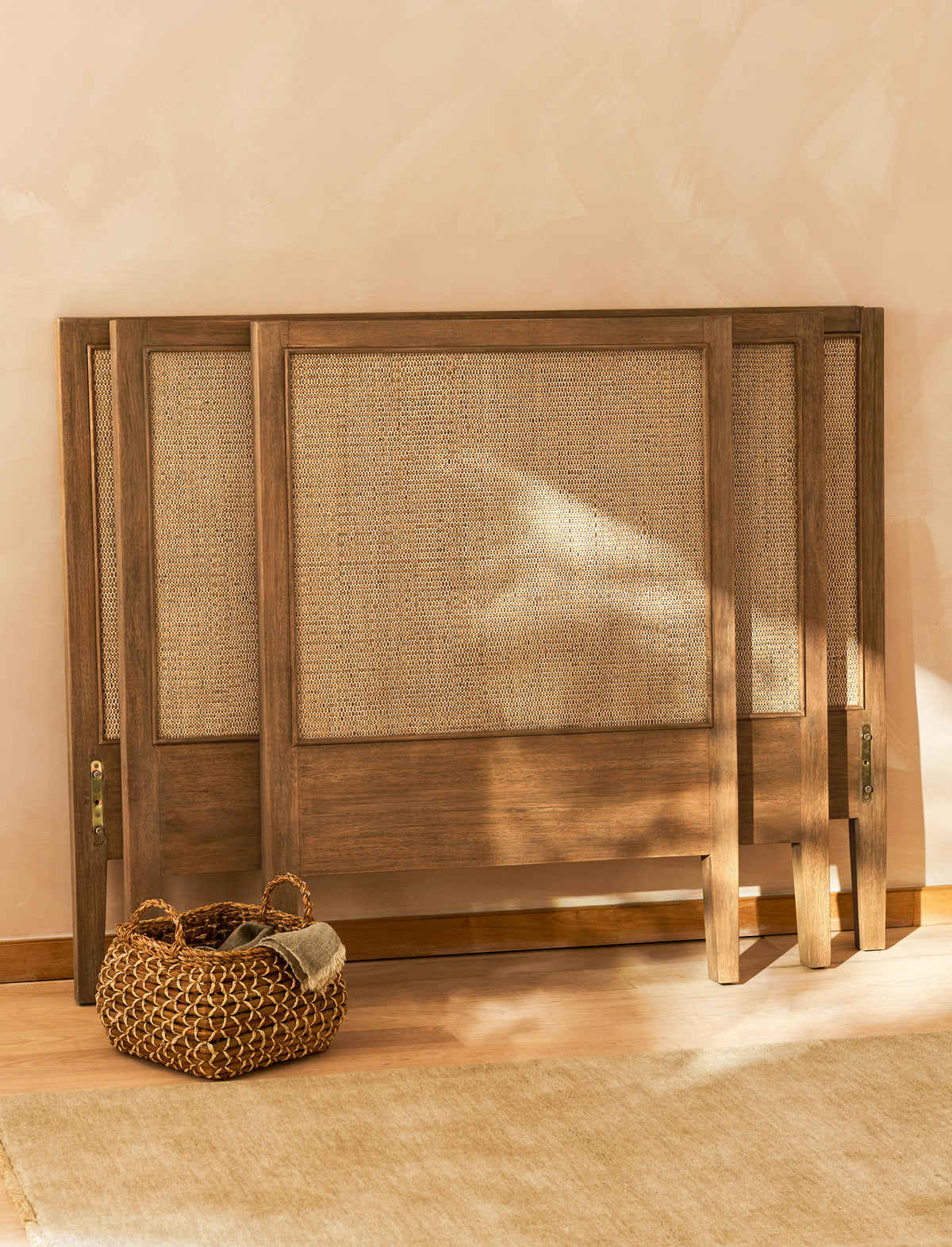 Chesterton Headboard Double - Bayur Wood, Natural
