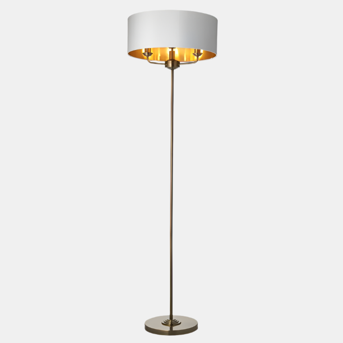 Galway 3 Light Floor Lamp (Antique Brass)