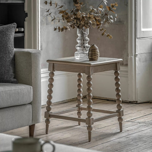 Side Table with Bobbin Detail