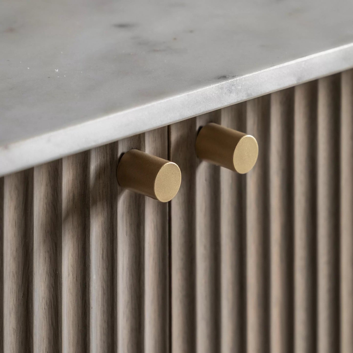 Mango Wood and Marble Sideboard