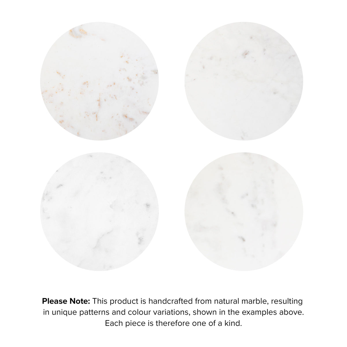Farini Marble Side Table (White)