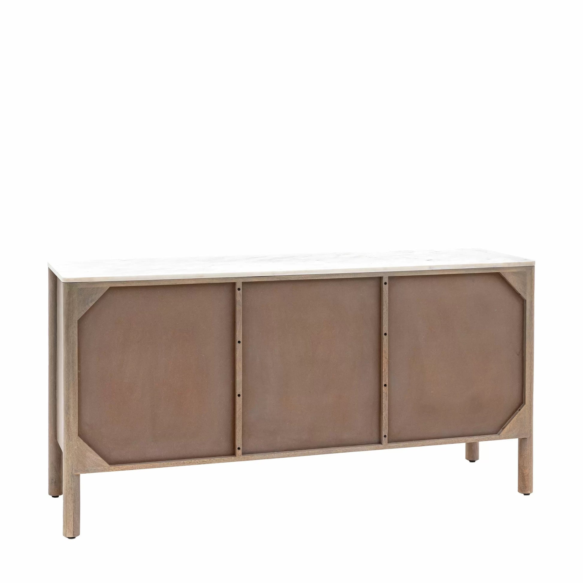 Mango Wood and Marble Sideboard