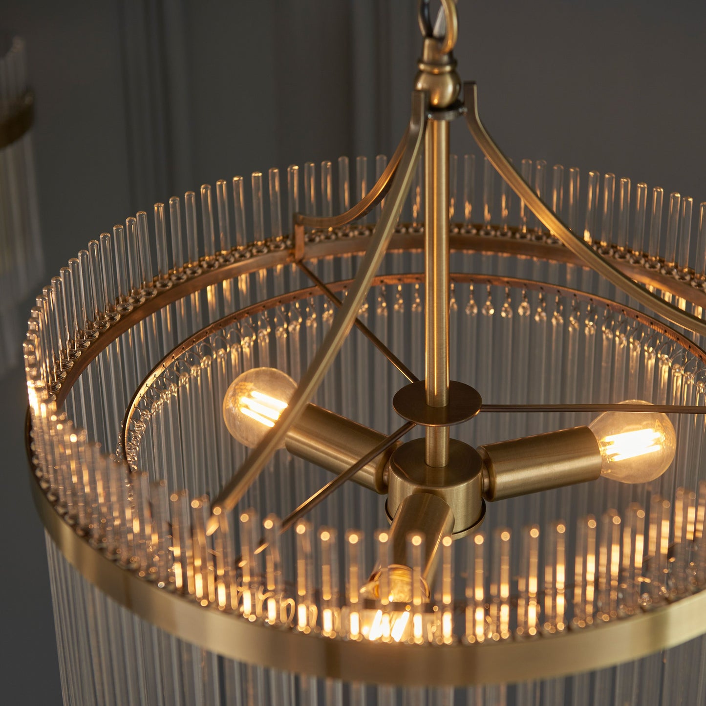 Menton 3 Pendant Light (Antique Brass)