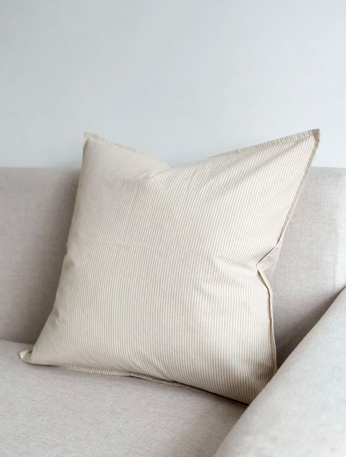 Beige Pinstripe Cushion Cover (45x45cm)