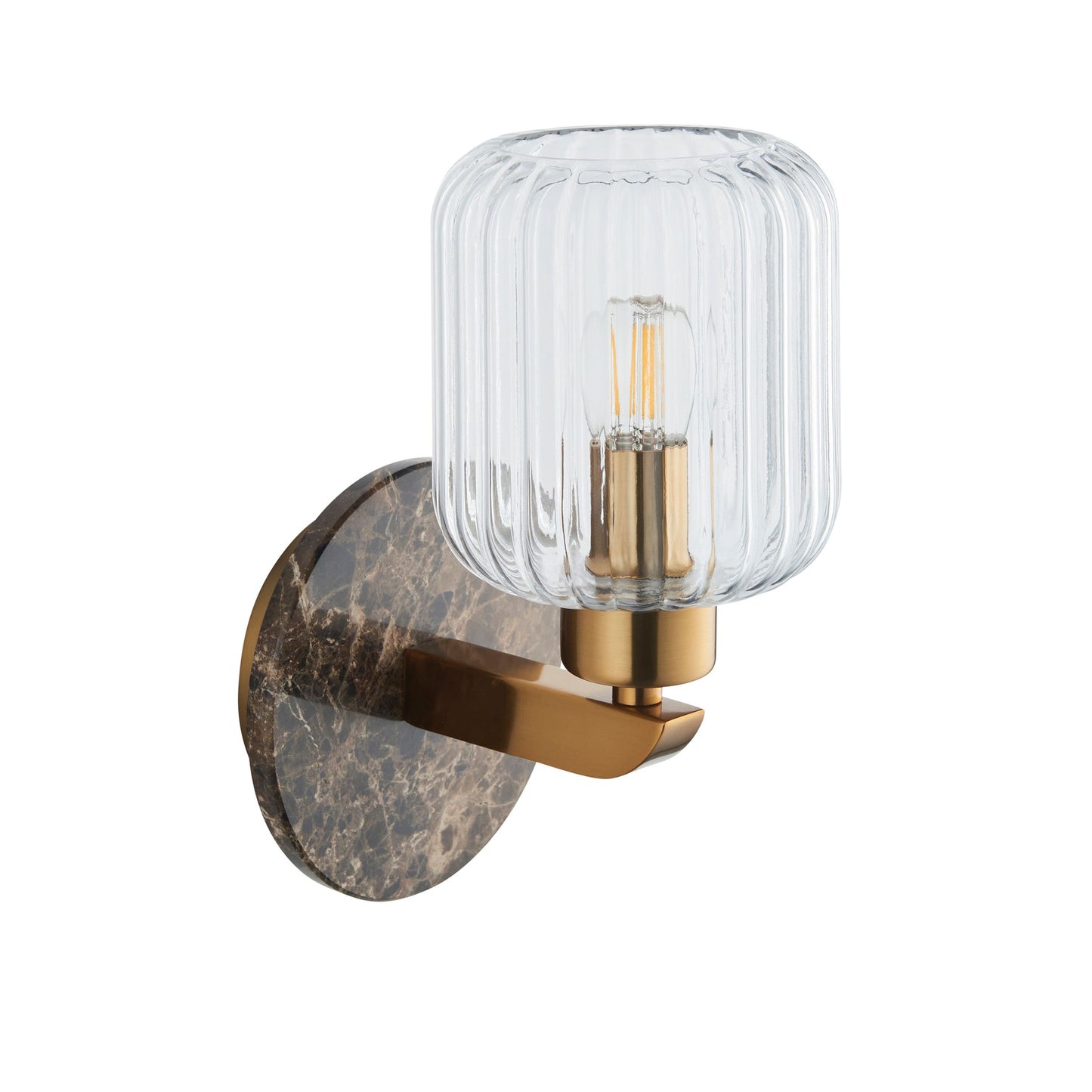 Sheridan Ribbed Wall Light (Brown)