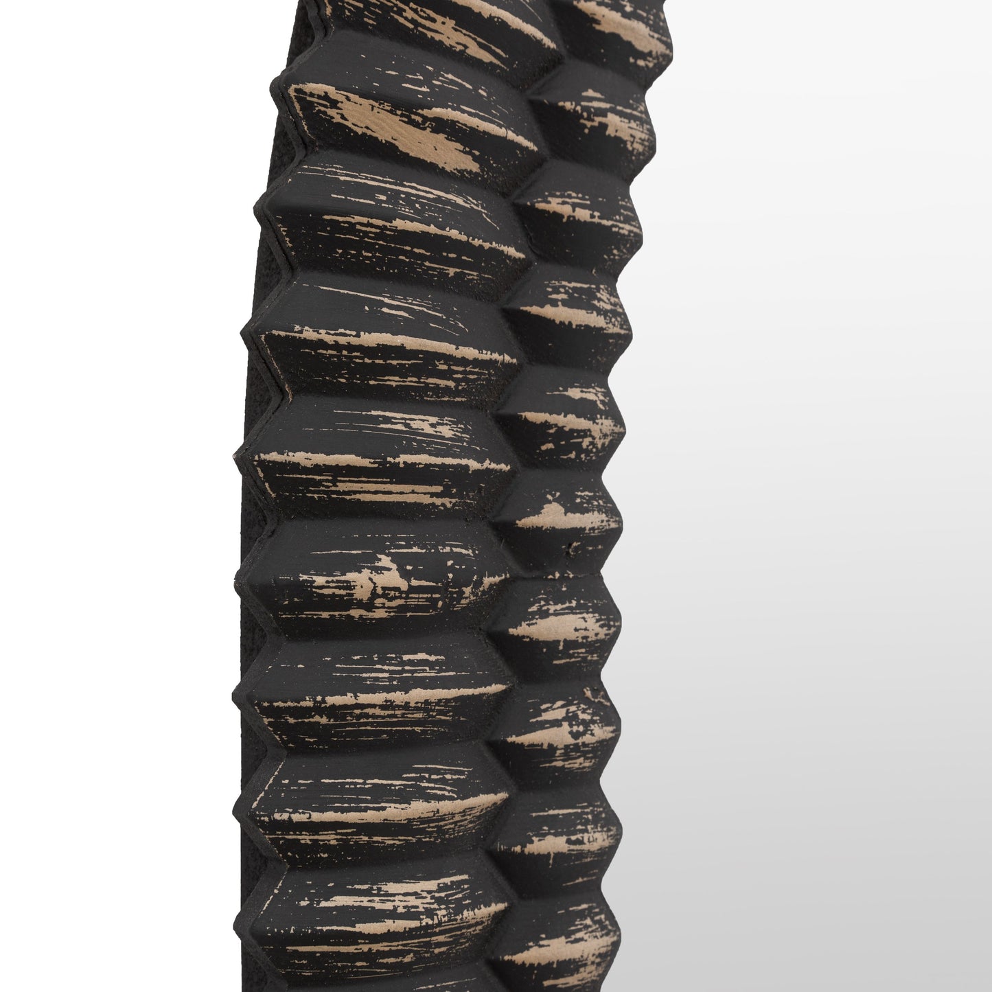 Wycombe Overmantle Mirror (Blackwashed)