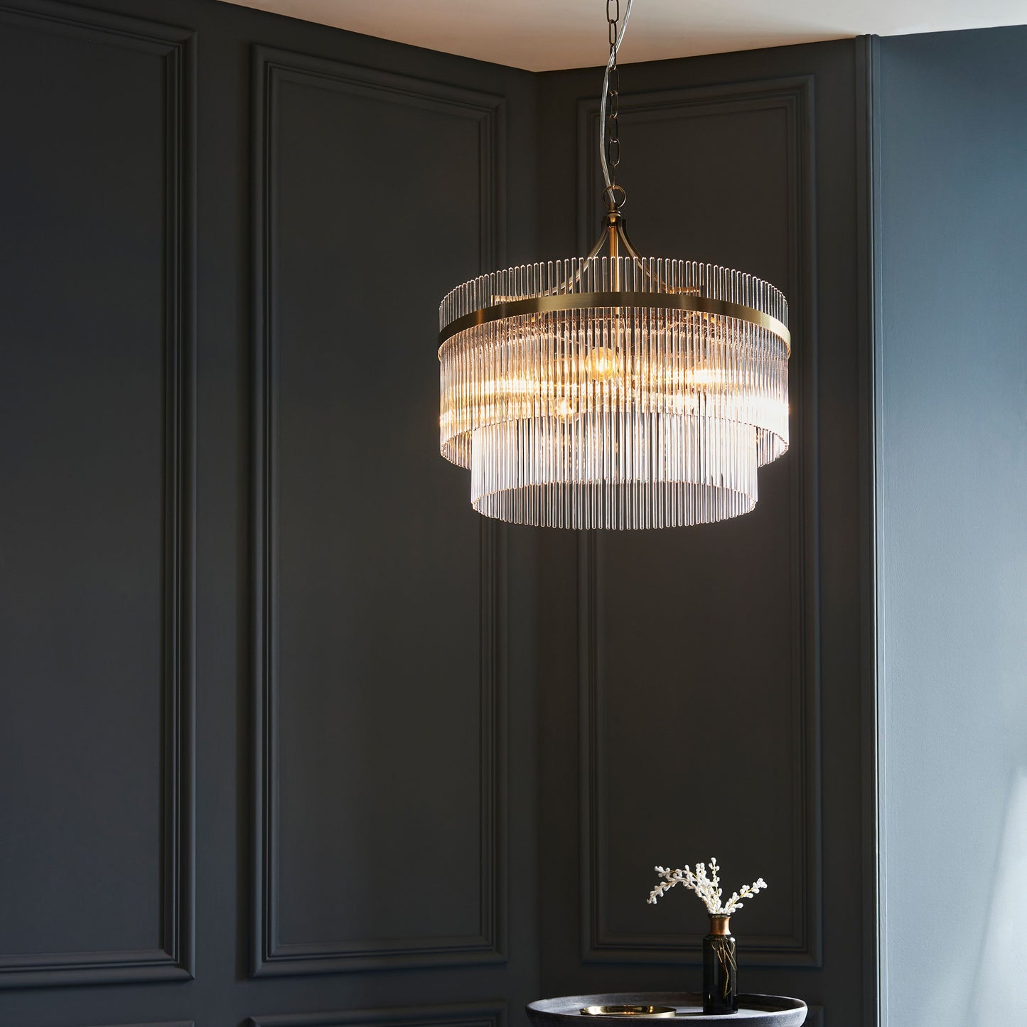 Menton 5 Pendant Light (Antique Brass)