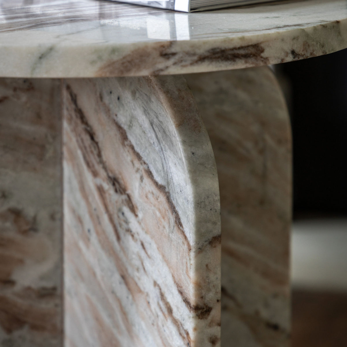 Farini Marble Side Table (Natural)