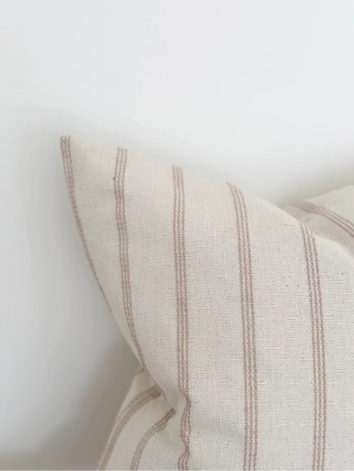 Elise Oatmeal Cushion Cover with Beige Stripes (45x45cm)