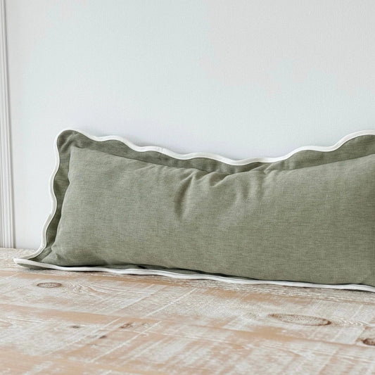 Georgia Sage Bolster Cushion (30x80cm)
