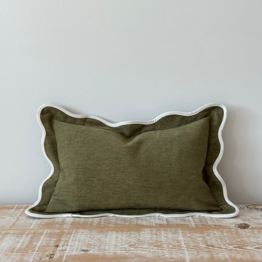 Georgia Olive Cushion Cover (50x30cm)