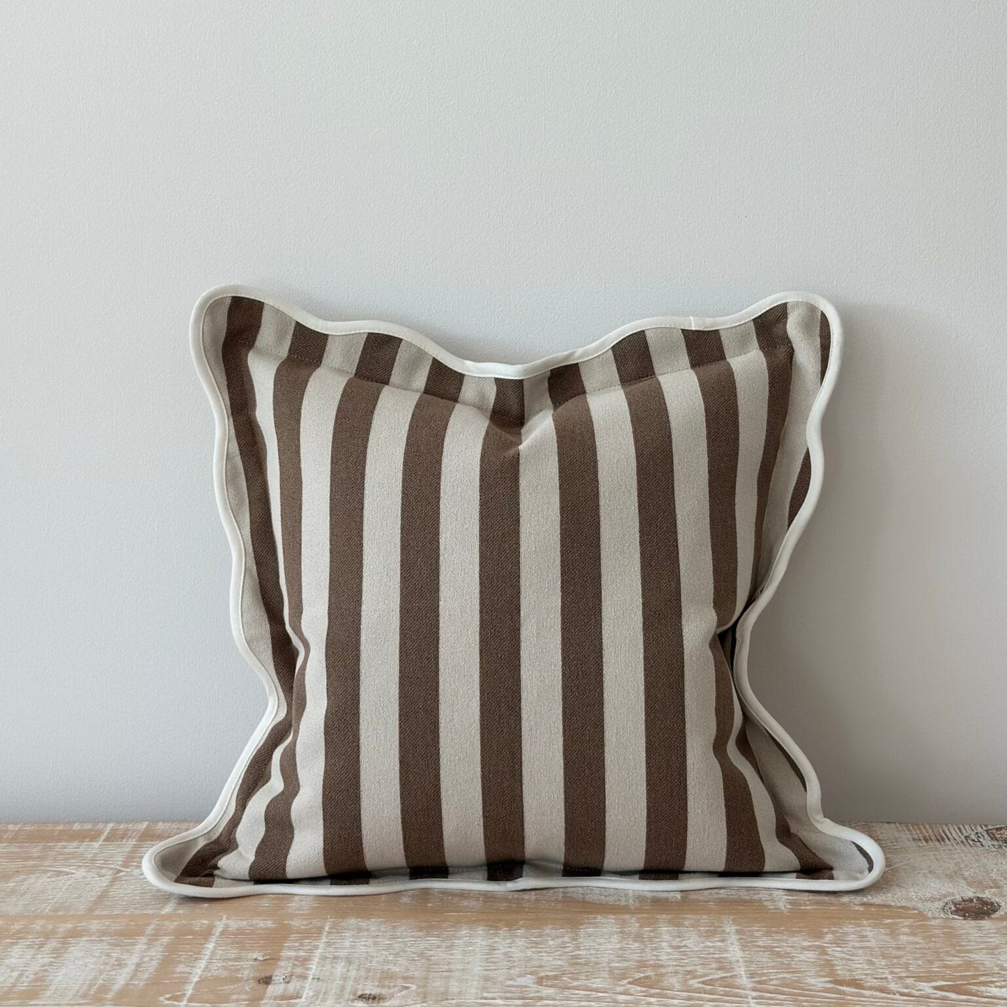 Georgia Brown Striped Cushion Cover (45x45cm)