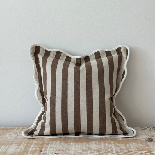 Georgia Brown Striped Cushion Cover (45x45cm)