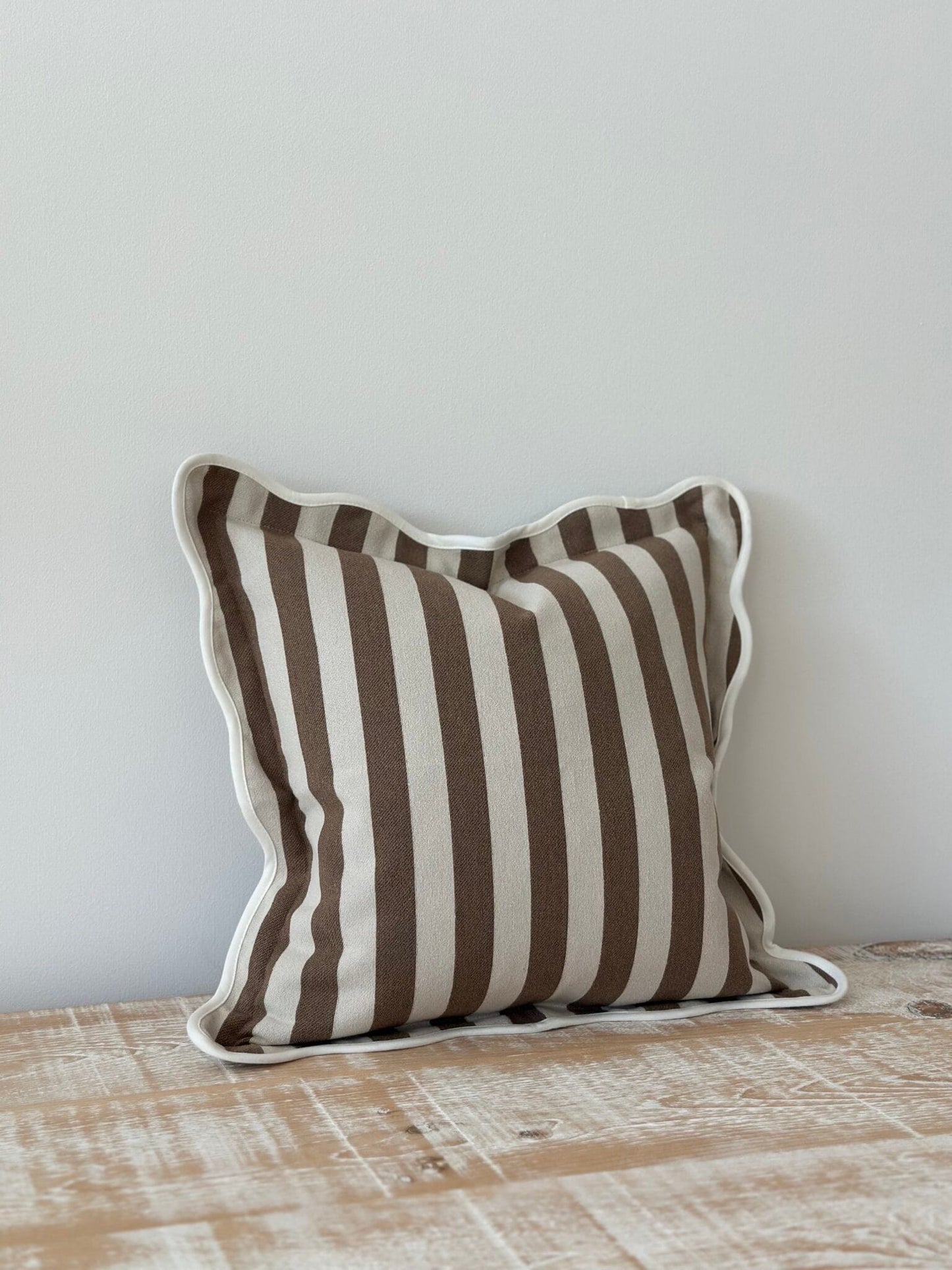 Georgia Brown Striped Cushion Cover (45x45cm)
