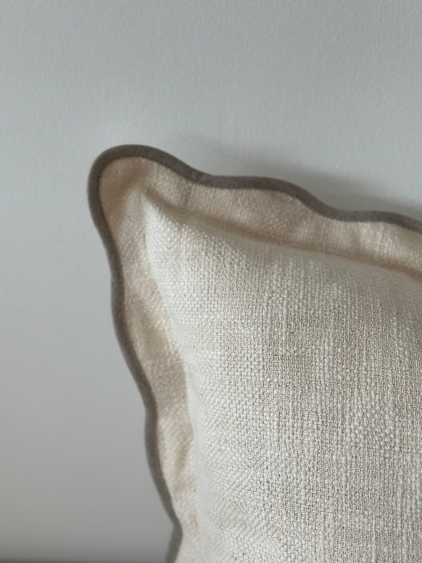 Georgia Cream Cushion Cover with Greige Trim (45x45cm)