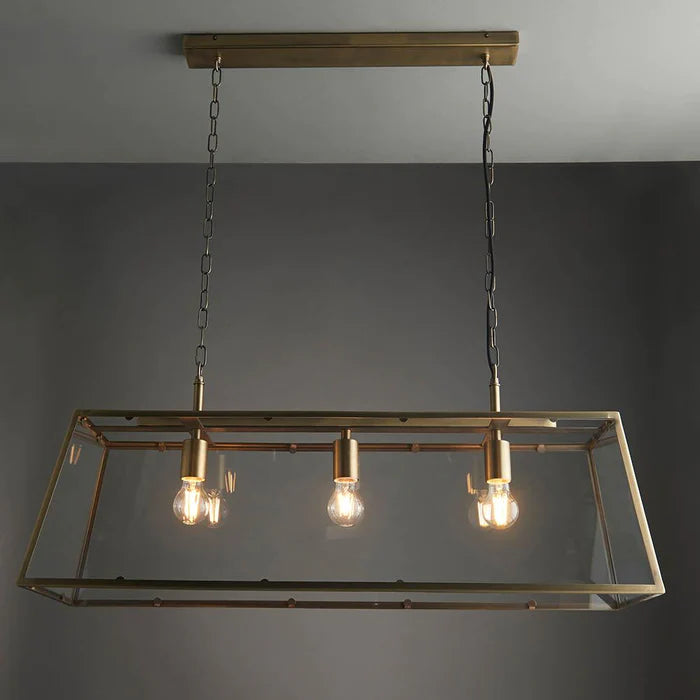 3 Pendant Light (Antique Brass)