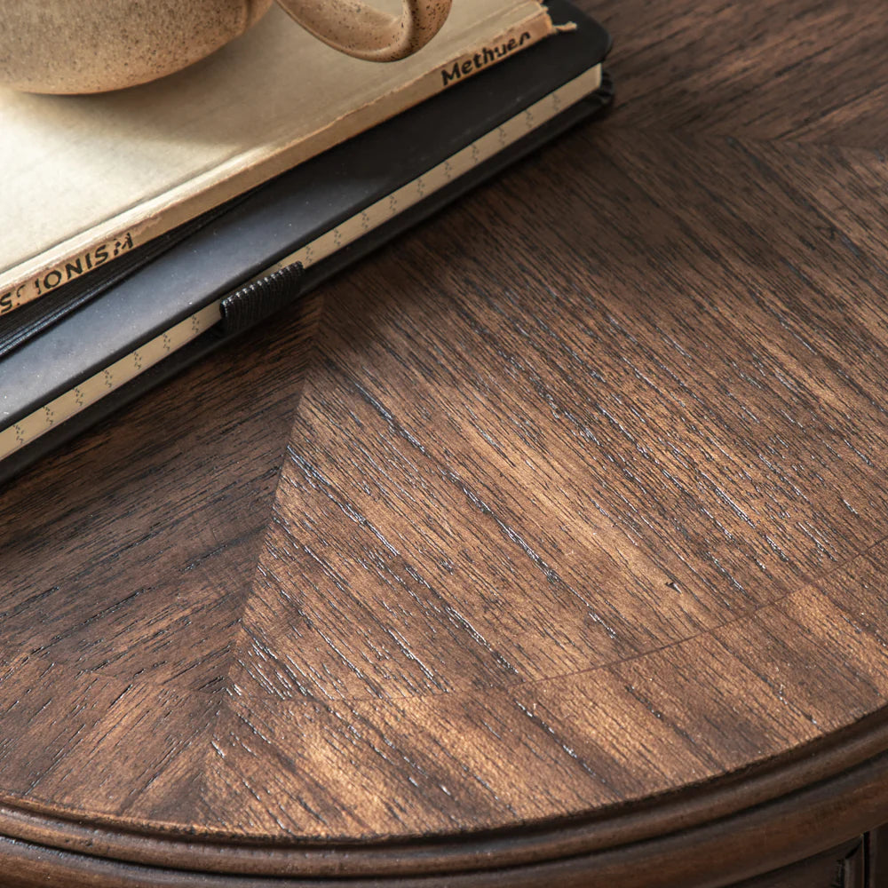 Side Table with Coffee Coloured Veneer