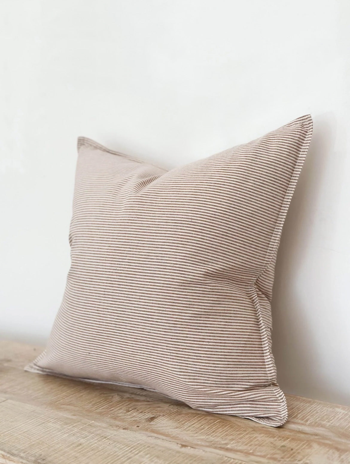 Brown Pinstripe Cushion Cover (45x45cm)