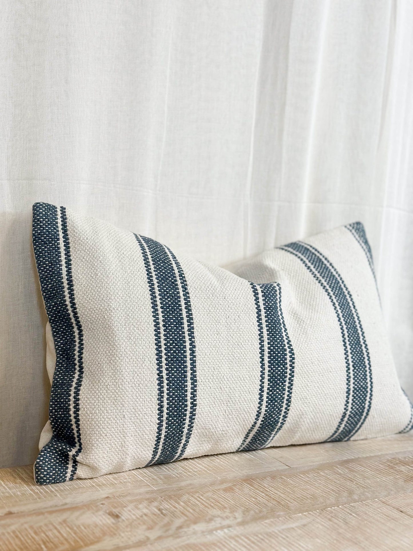 Coastal Cushion Cover Blue and White