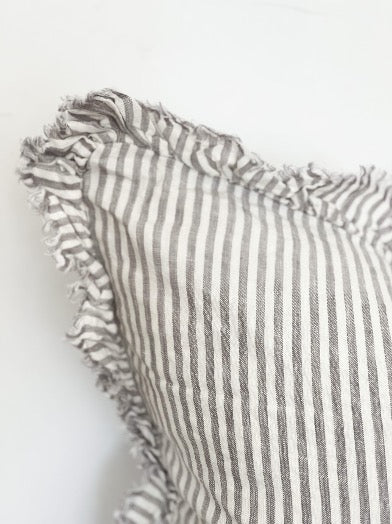 Celine Cushion Cover with Grey Stripe (45x45cm)