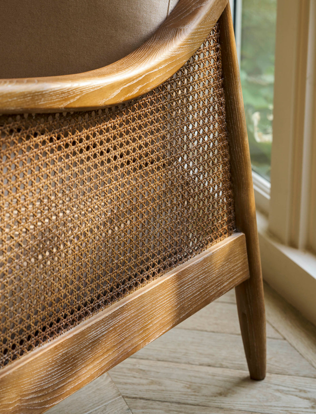 Templecombe Rattan Armchair - Ash Wood, Oatmeal