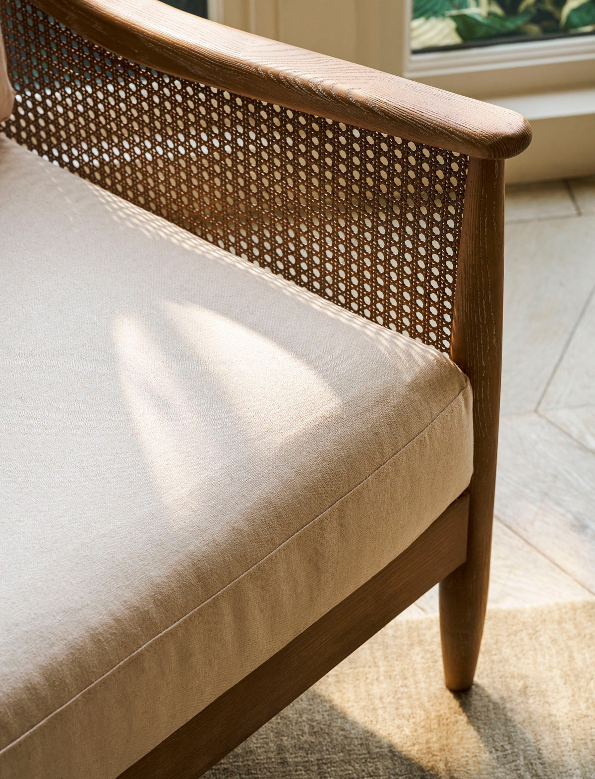 Templecombe Rattan Armchair - Ash Wood, Oatmeal