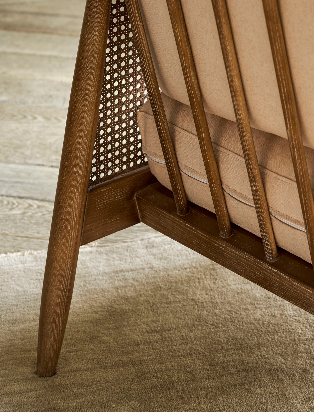 Templecombe Rattan Armchair - Ash Wood, Oatmeal