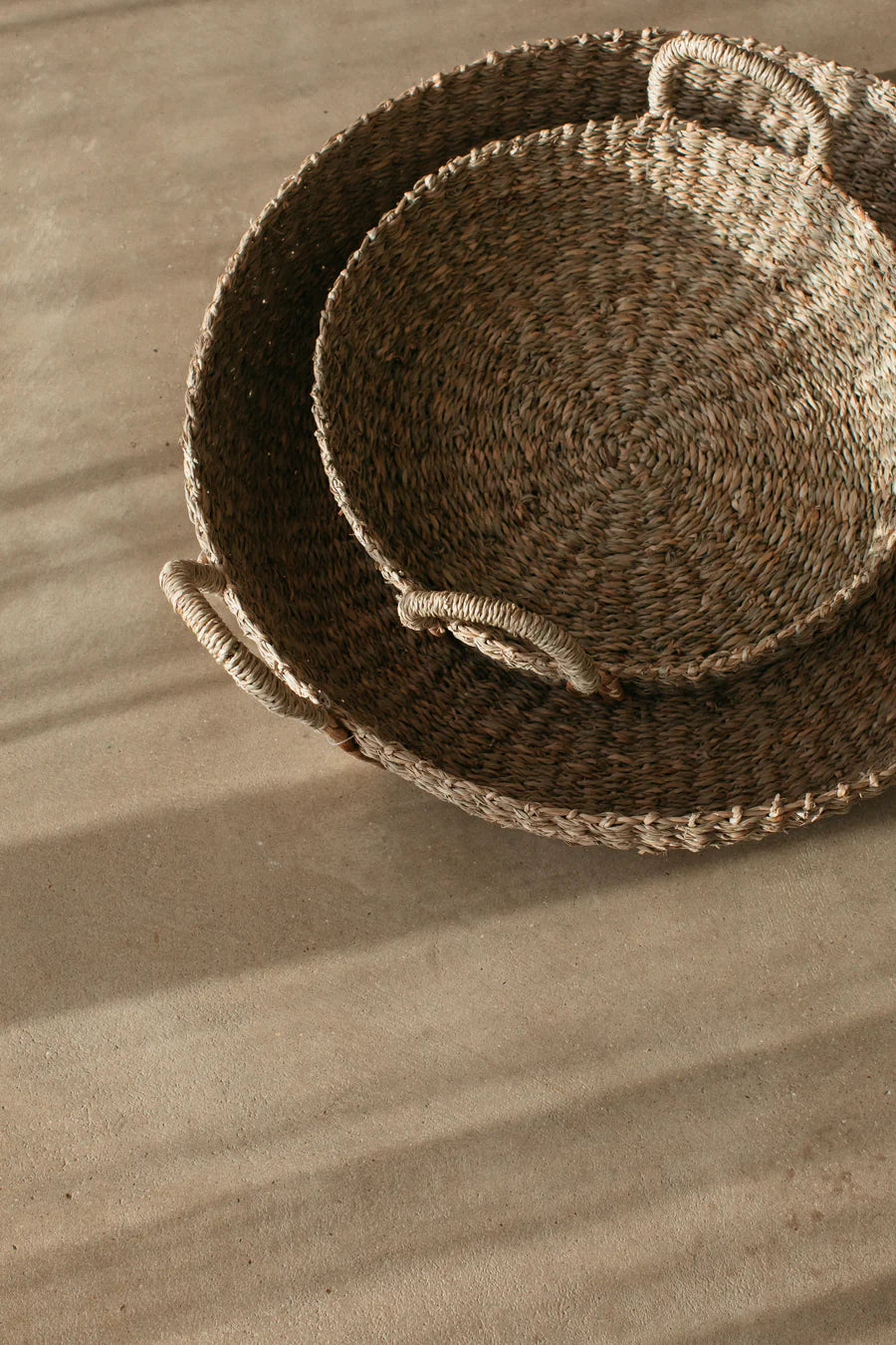 Set of 2 Round Seagrass Baskets