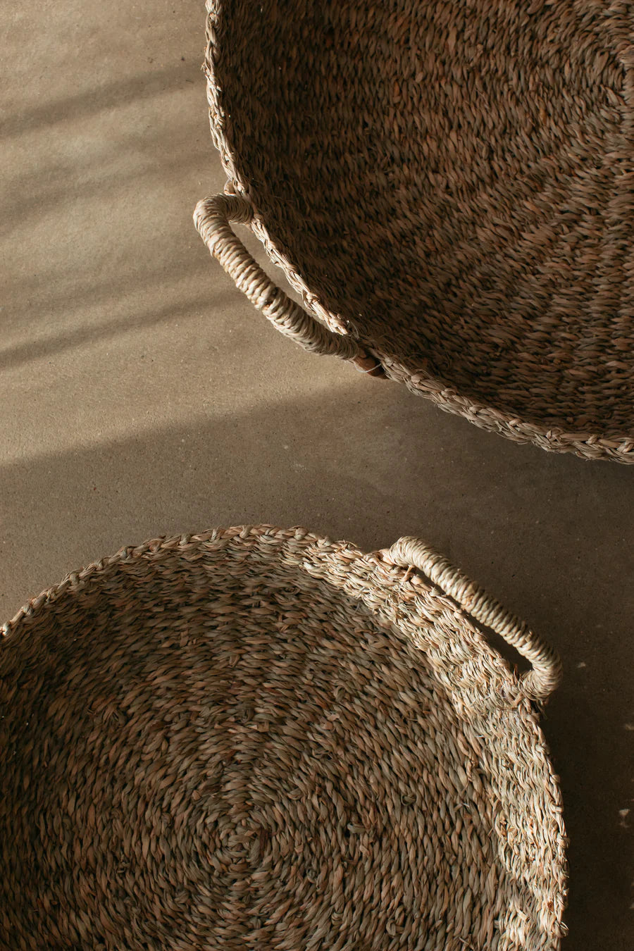 Set of 2 Round Seagrass Baskets
