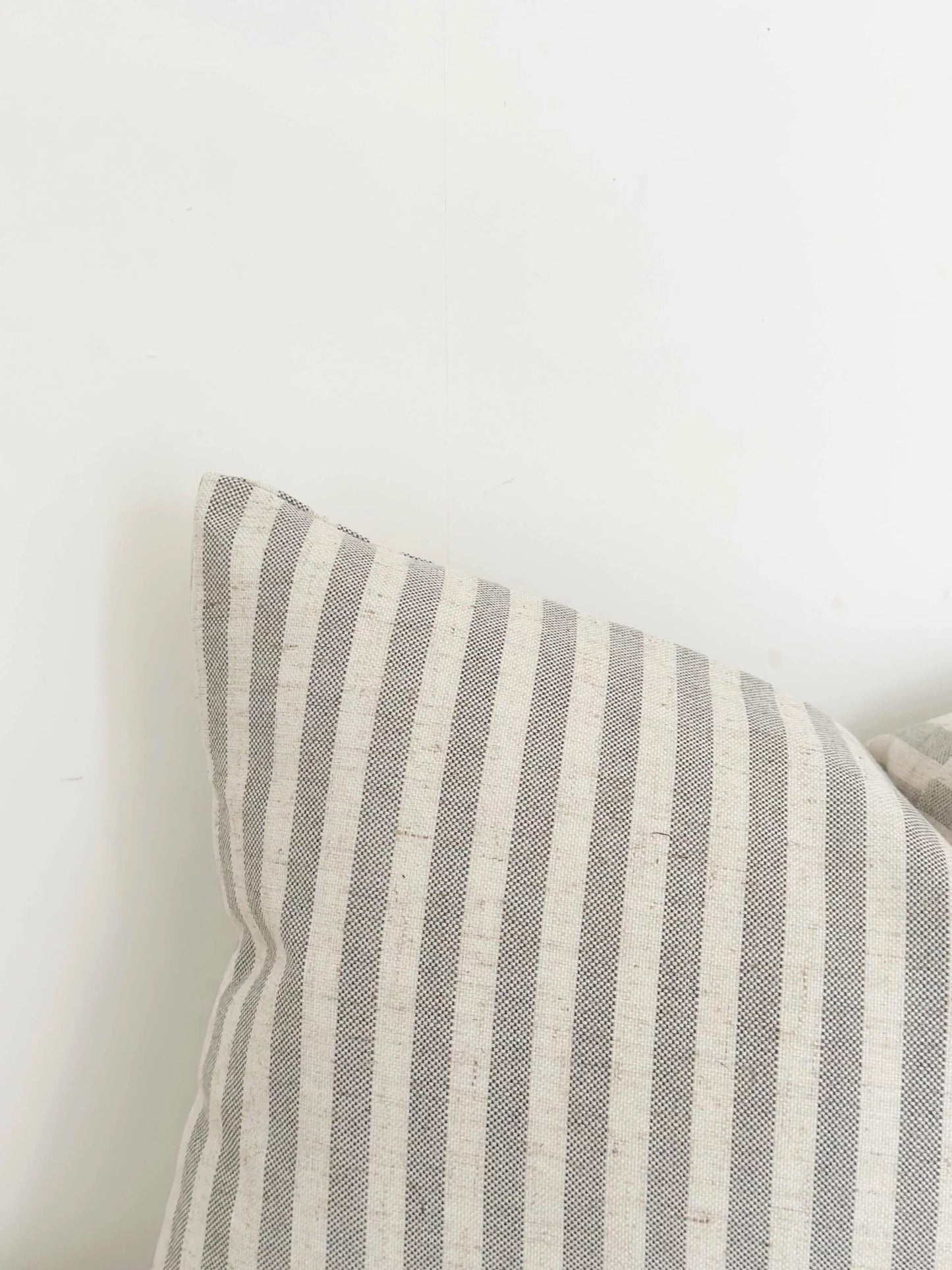 Sienna Cushion Cover Grey & Cream Stripe (50x30cm)