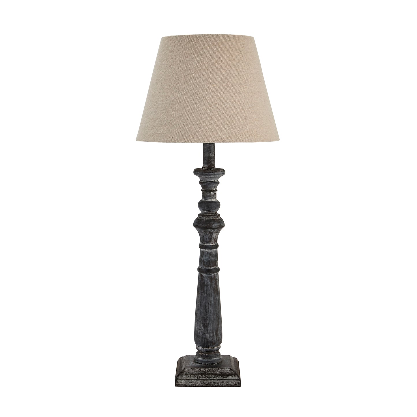 Wooden Column Table Lamp