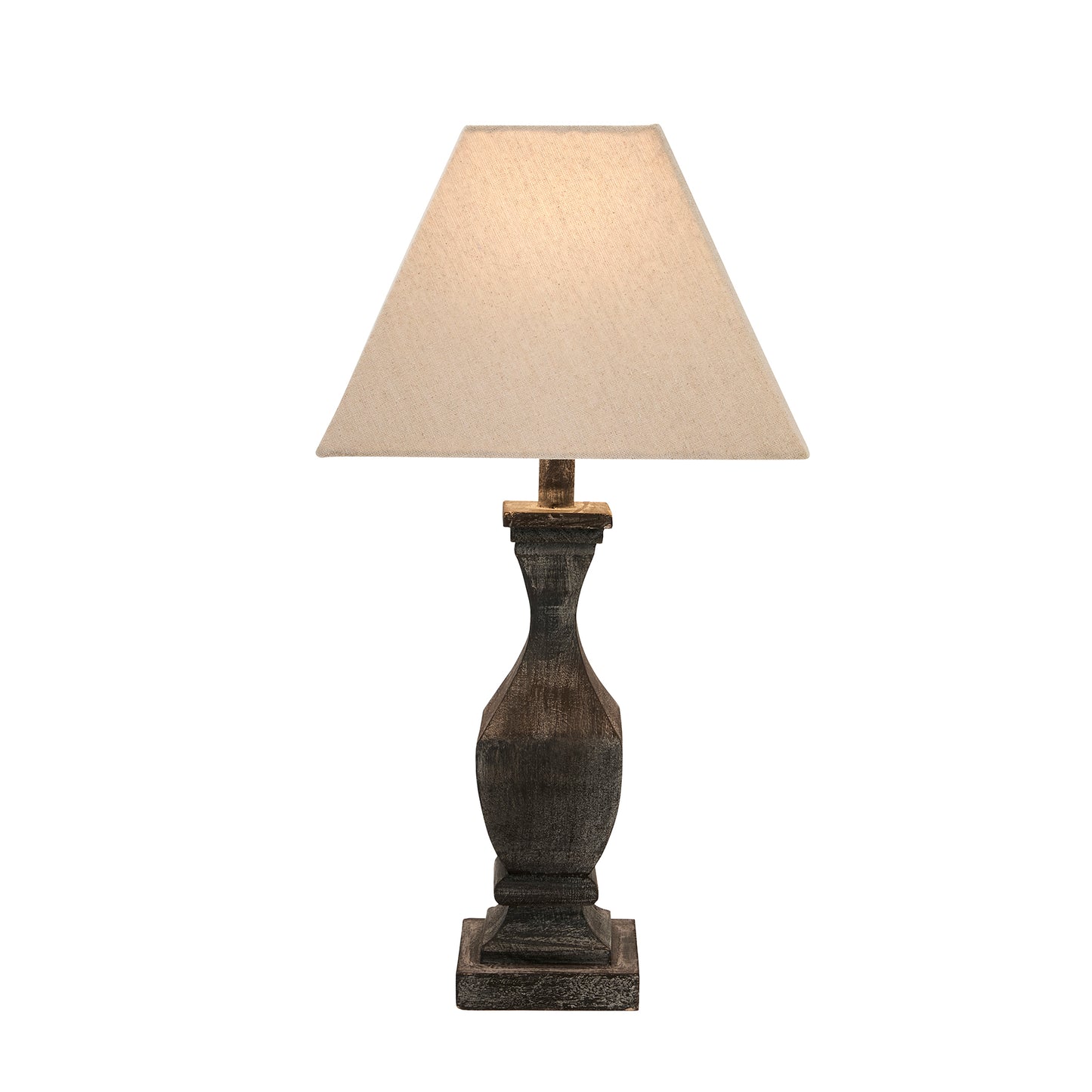 Fluted Wooden Table Lamp