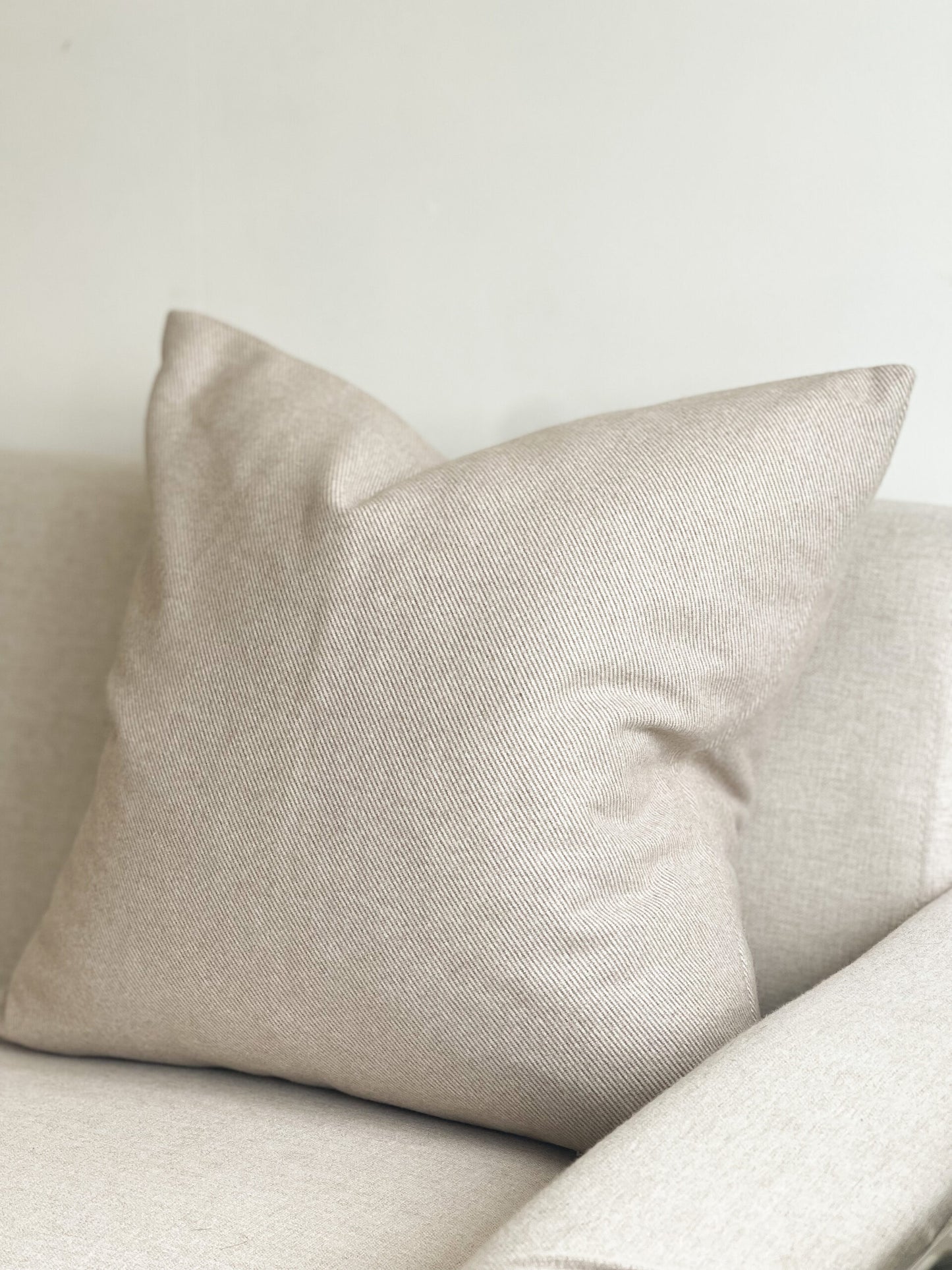 Wool Effect Cushion Cover in Beige (45x45cm)