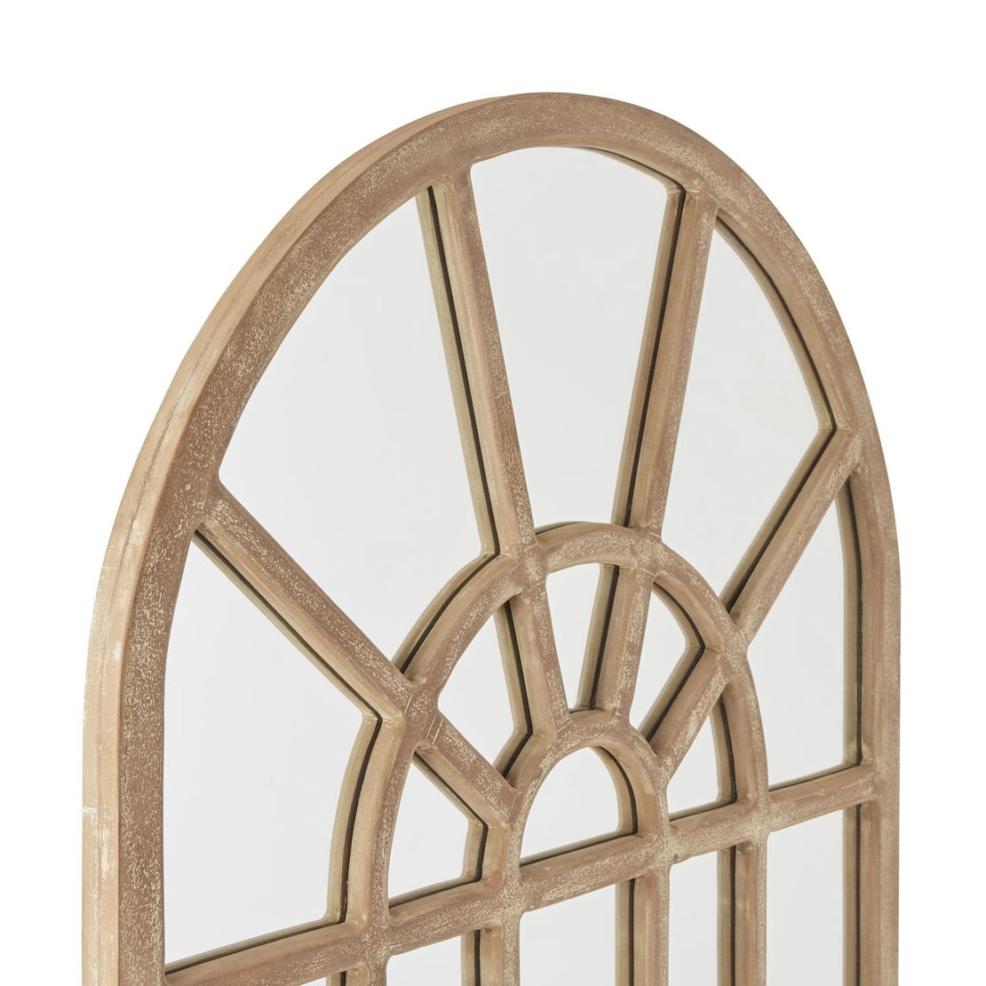 Arched Paned Wall Mirror